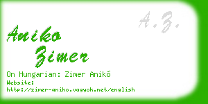 aniko zimer business card